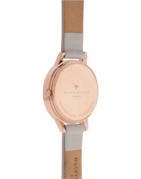 Montre Femme en Cuir grise