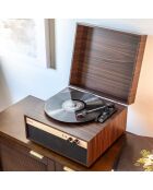 Platine Vinyle Jasper sur pieds noyer