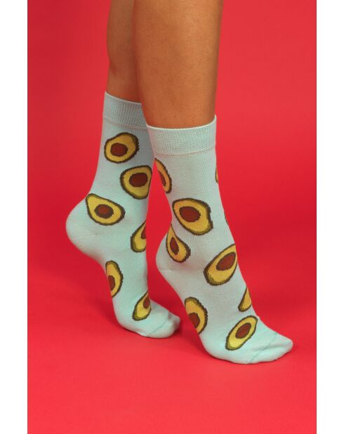 Chaussettes en coton bleues