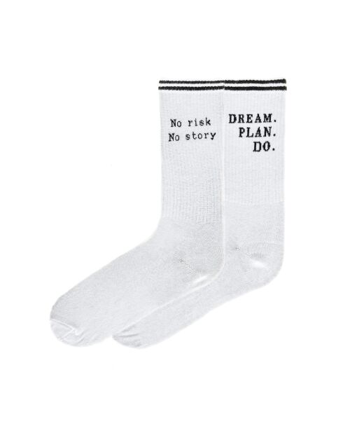 2 paires de chaussettes en coton blanches