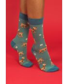 Chaussettes en coton bleues