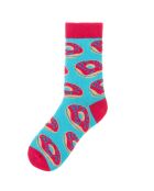 Chaussettes en coton rose/bleu