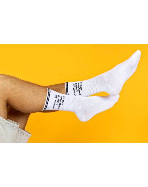 Lot de 2 paires de chaussettes en coton blanches