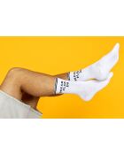 Lot de 2 paires de chaussettes en coton blanc/rose