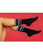 Lot de 2 paires de chaussettes en coton blanc/noir