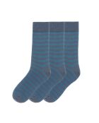 Lot de 3 paires de chaussettes en coton bleues