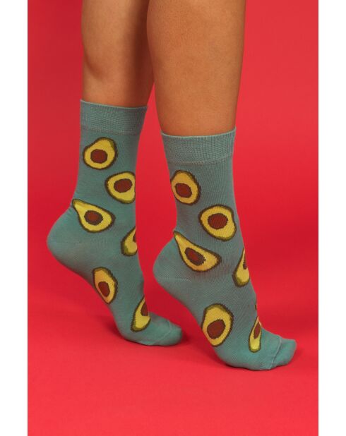 Chaussettes en coton bleues