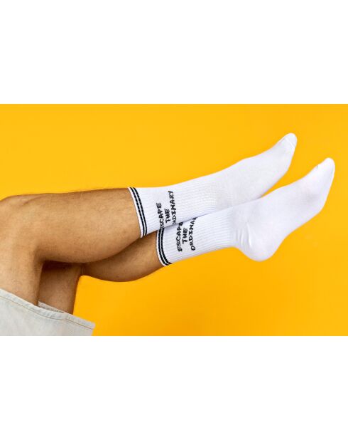 Lot de 2 paires de chaussettes en coton blanches