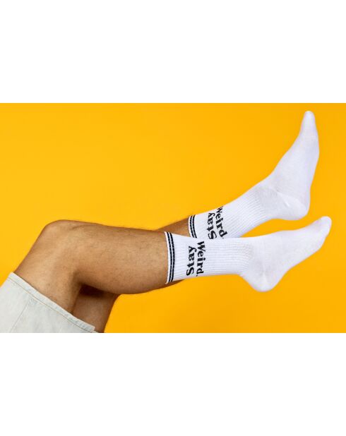 Lot de 2 paires de chaussettes en coton blanches