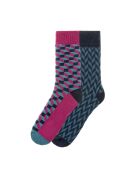 Lot de 2 paires de chaussettes en coton assorties