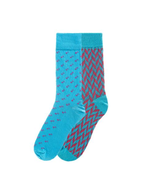 Lot de 2 paires de chaussettes en coton assorties