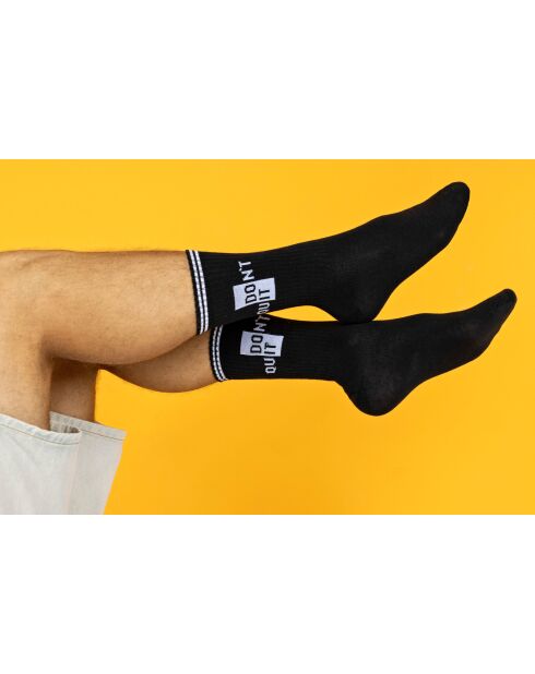 Chaussettes en coton noires