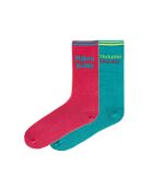 Lot de 2 paires de chaussettes en coton assorties
