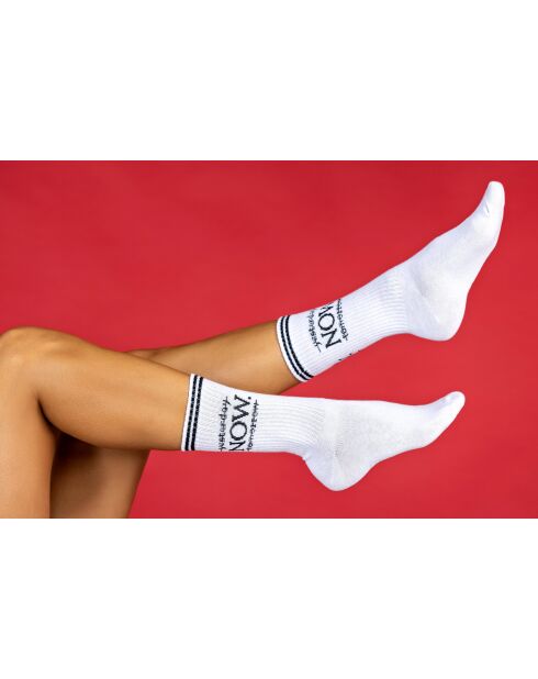 5 paires de chaussettes en coton blanches