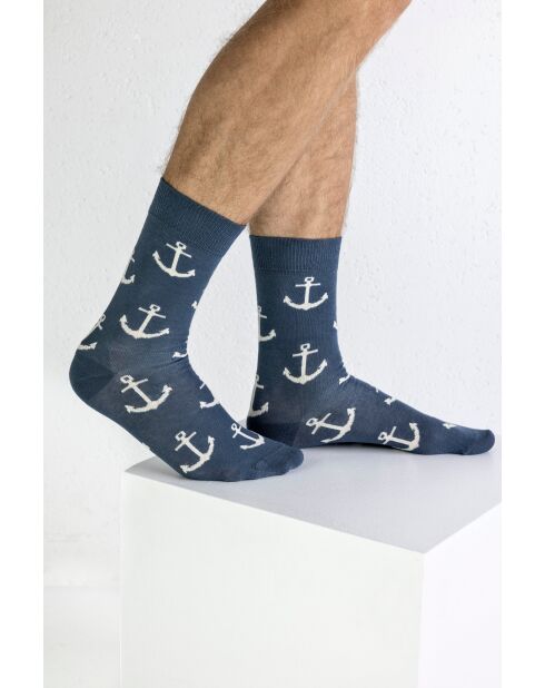 Lot de 2 paires de chaussettes en coton grises