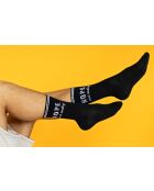 Lot de 2 paires de chaussettes en coton blanc/noir