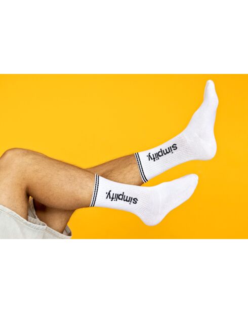 Chaussettes en coton blanches