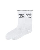 Lot de 2 paires de chaussettes en coton blanches