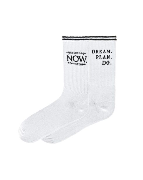 Lot de 2 paires de chaussettes en coton blanches