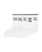 Lot de 5 paires de chaussettes en coton blanches