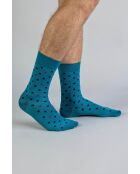 Lot de 2 paires de chaussettes en coton bleues
