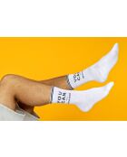 Lot de 4 paires de chaussettes en coton noir/blanc