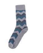 Chaussettes en coton gris/bleu