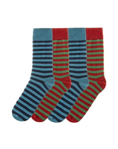 Lot de 4 paires de chaussettes en coton assorties