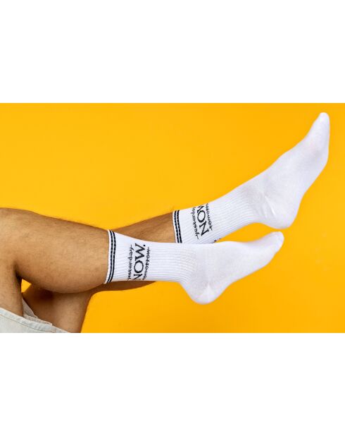Lot de 4 paires de chaussettes en coton blanches