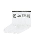 Lot de 4 paires de chaussettes en coton blanches
