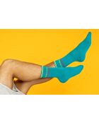 Lot de 2 paires de chaussettes en coton blanc/vert