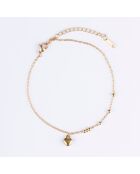 Chaîne de Cheville en Acier plaqué Or jaune dorée