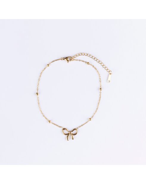 Chaîne de Cheville en Acier plaqué Or jaune dorée