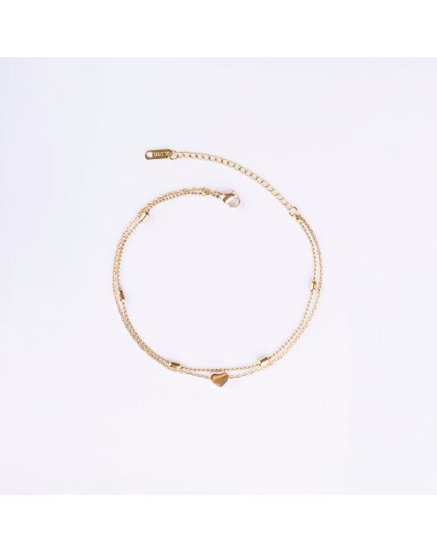 Chaîne de Cheville en Acier plaqué Or jaune dorée