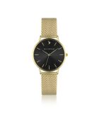 Uhr aus goldfarbenem Mesh-Stahl