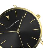 Uhr aus goldfarbenem Mesh-Stahl