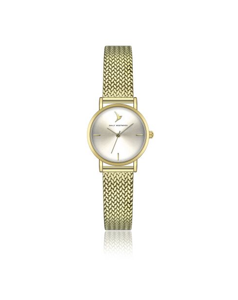 Montre en Acier mesh dorée