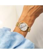 Montre en Acier mesh dorée