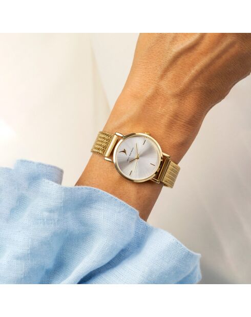 Montre en Acier mesh dorée