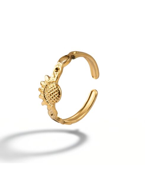 Bague en Acier plaqué Or jaune dorée