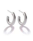 Orecchini in acciaio argentato