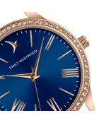 Reloj de acero dorado rosa