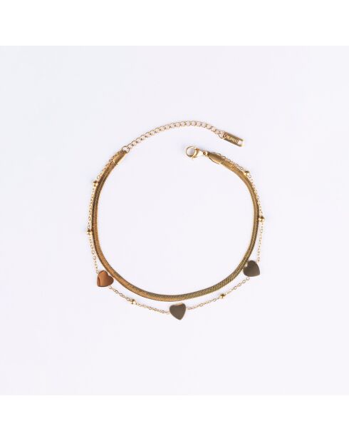 Chaîne de Cheville en Acier plaqué Or jaune dorée