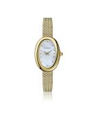 Uhr aus goldfarbenem Mesh-Stahl