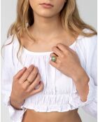 Bague en Acier plaqué Or jaune dorée