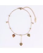 Chaîne de Cheville en Acier plaqué Or jaune dorée