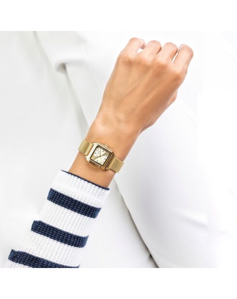 Montre en Acier mesh dorée