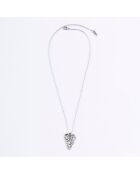 Zilveren stalen halsketting