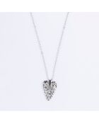 Zilveren stalen halsketting