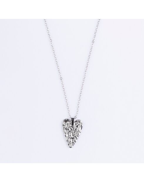 Zilveren stalen halsketting